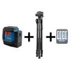 ميزان ليزر 2 خط اخضر كامل شامل حامل ارضى وحامل حائط